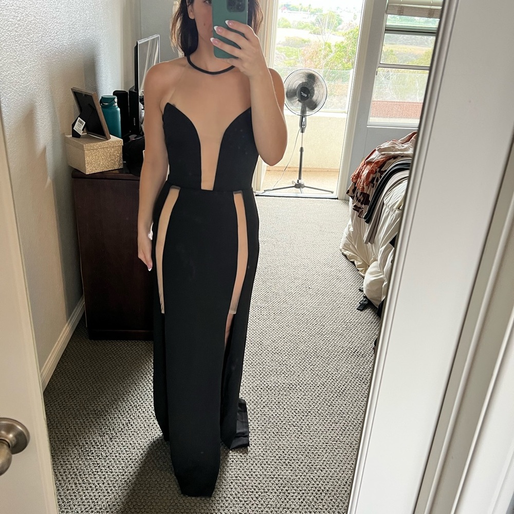 XS Bebe Sheer Gown